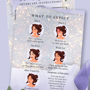 Cartão De Visita Cuidados Pós-Operatórios de PMU de Luxo com Brilho