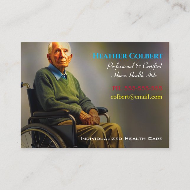 Cartão De Visita Cuidando de seu amado profissional (Frente)