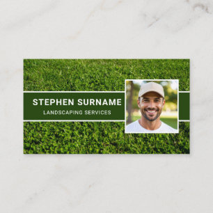 Cartão De Visita Cuidar de Jardim com Foto Personalizada Cortar Gra