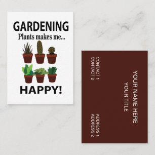 Cartão De Visita Cultivar Plantas Me Faz Feliz Cultivar 
