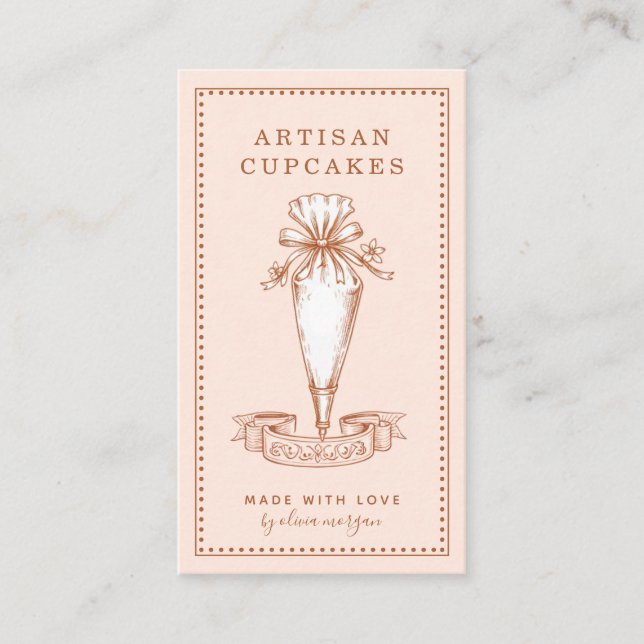 Cartão De Visita Cupcake Baker Bakery Pastry Chef (Frente)