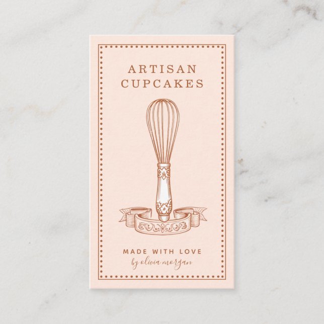 Cartão De Visita Cupcake Baker Bakery Pastry Chef (Frente)