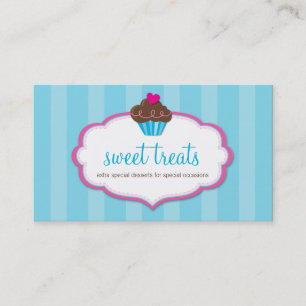 Cartão De Visita cupcake branco agudo-cartão de visita