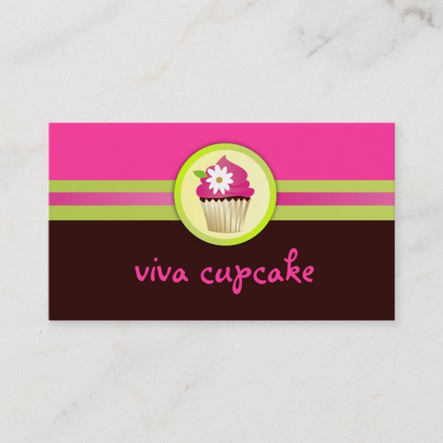Cartão De Visita Cupcake de 311 Viva castanho chocolate (Frente)