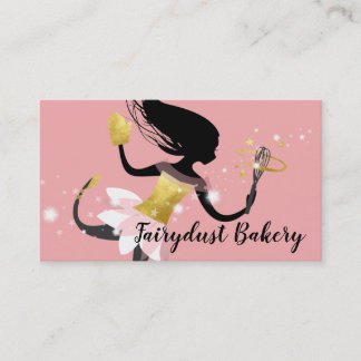 Cartão De Visita cupcake de biscoito de fada mágica assada padaria