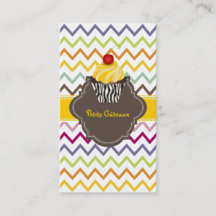 Cartão De Visita Cupcake de espirais de limão PixDezines + diafrão