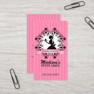 Cartão De Visita Cupcake elegante