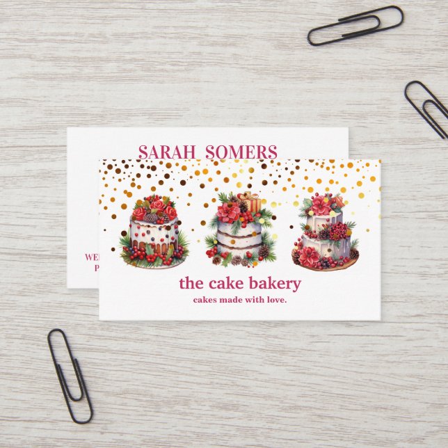 Cartão De Visita Cupcake moderno Logotipo Bakery Chef Catering Conf (Frente/Verso In Situ)