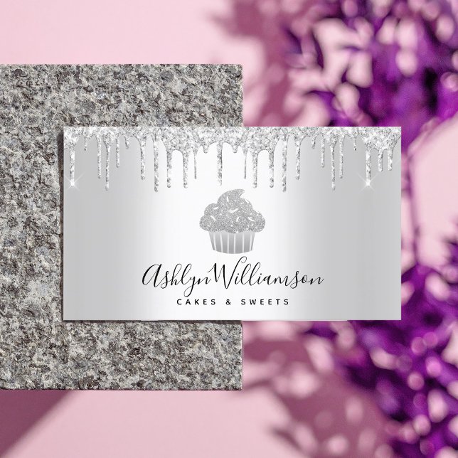Cartão De Visita Cupcake Padaria Pastelaria Chef Derramamento de pr (Criador carregado)