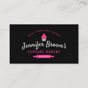 Cartão De Visita Cupcake Padaria Pastelaria Desperdício de bolos P