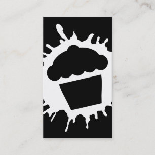 Cartão De Visita cupcake preto