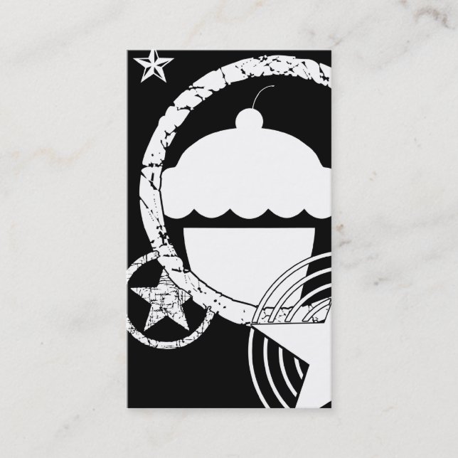 Cartão De Visita cupcake punk (Frente)