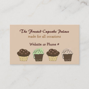Cartão De Visita Cupcakes de Mocha e Chocolate