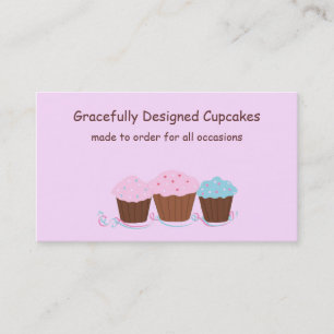 Cartão De Visita Cupcakes graciosa projetados