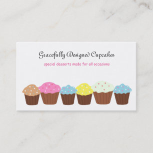 Cartão De Visita Cupcakes graciosa projetados
