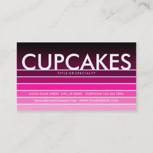 Cartão De Visita CUPCAKES rosa