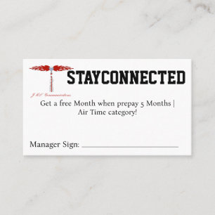 Cartão De Visita Cupom STAYCONNECTED