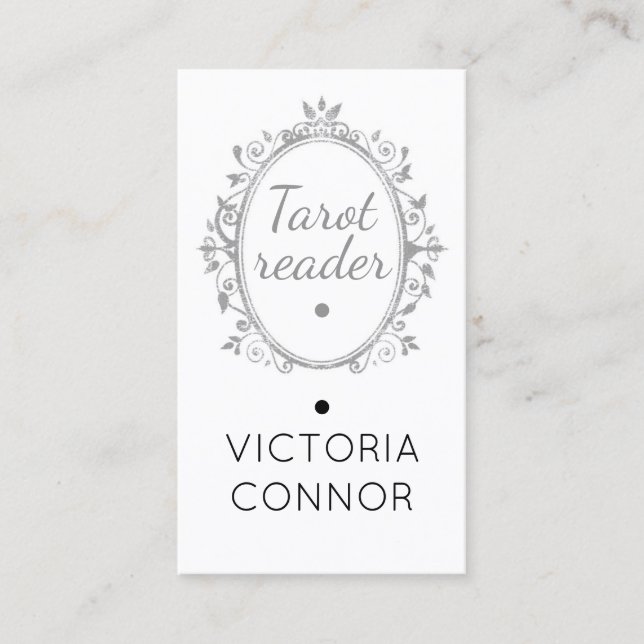 Cartão De Visita Cura de energia média do leitor tarot (Frente)