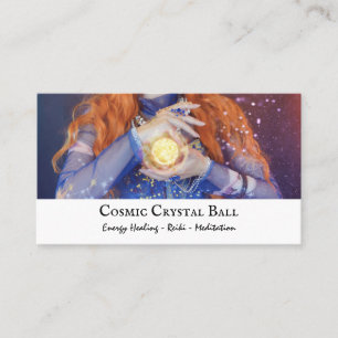 Cartão De Visita Cura pela energia Bola de cristal Meditação Reiki