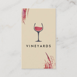 Cartão De Visita Curso chique/vinho/variação da escova da aguarel
