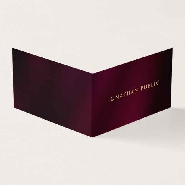 Cartão De Visita Cursos de Luxo Elegante Moderno e Profissional Per (Exterior)