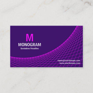 Cartão De Visita Curva - Magenta em Profundo Roxo