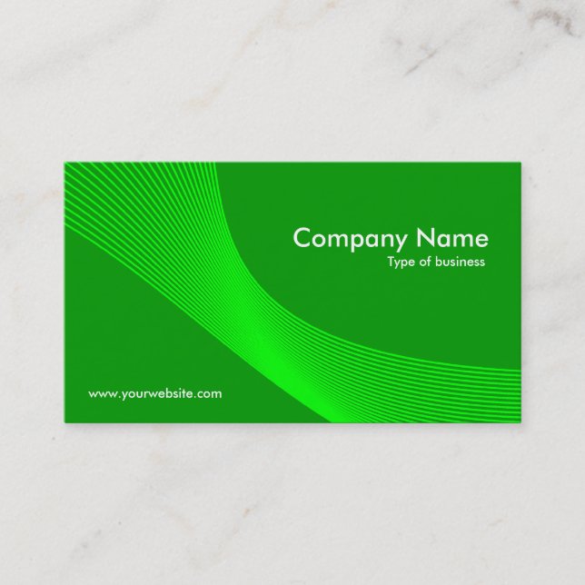 Cartão De Visita Curvas - Verde em verde-grama 009900 (Frente)