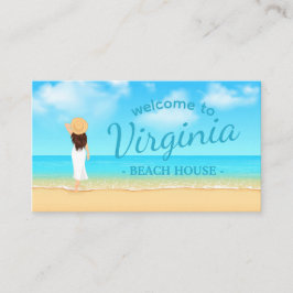 Cartão De Visita Custom Beach House Referral Card 