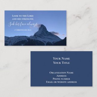 Cartão De Visita Custom Bible Verse Swiss Alps Photo Template