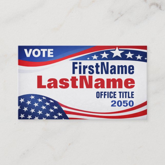 Cartão De Visita Custom Campaign Template Business Card (Frente)