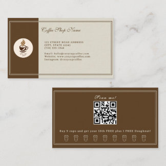 Cartão De Visita Custom Coffee Shop Business Card – Personalized 
