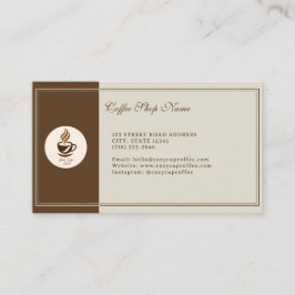 Cartão De Visita Custom Coffee Shop Business Card – Personalized
