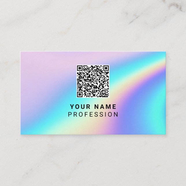 Cartão De Visita Custom Holographic Qr Code (Frente)