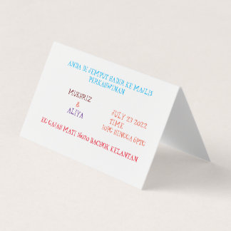 Cartão De Visita Custom Horizontal Tent Fold Folded Business Card