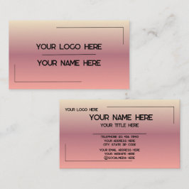 Cartão De Visita Custom Logo Name Minimalist Modern Professional