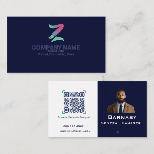 Cartão De Visita Custom Logo Professional Business Card Corporate (Frente/Verso)