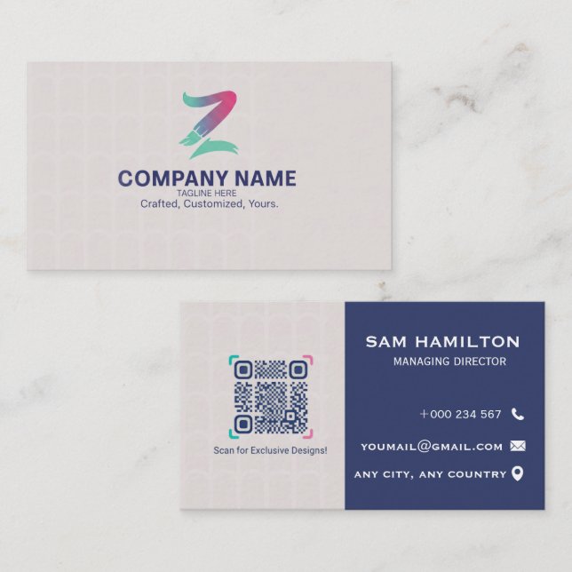 Cartão De Visita Custom Logo Professional Business Card Corporate (Frente/Verso)