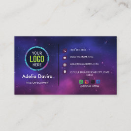 Cartão De Visita Custom Modern Minimalist Logo for Social Media & 