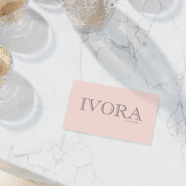 Cartão De Visita Custom Pink Allure Chic Feminine Branding Style