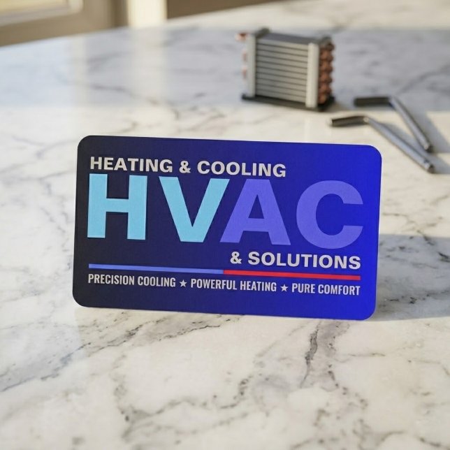 Cartão De Visita Custom Professional Modern HVAC Services (best hvac business cards)