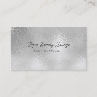 Cartão De Visita Custom Silver Salon | Beauty Spa