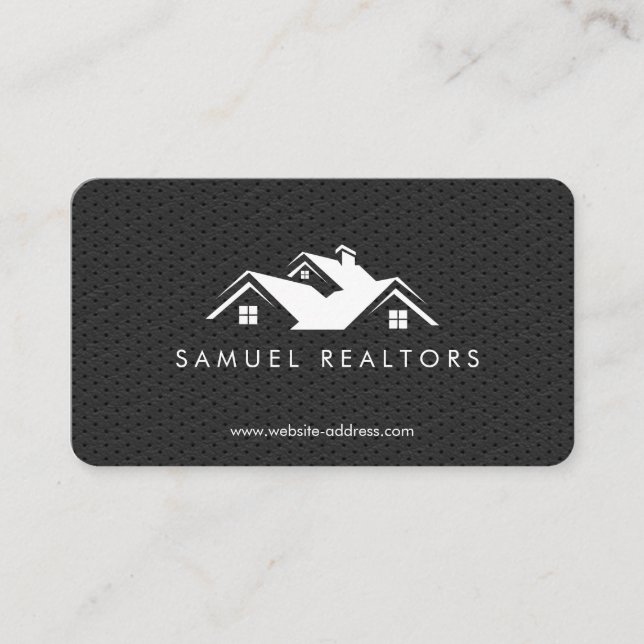 Cartão De Visita Custom Stylish Modern Real Estate Home Logo (Frente)