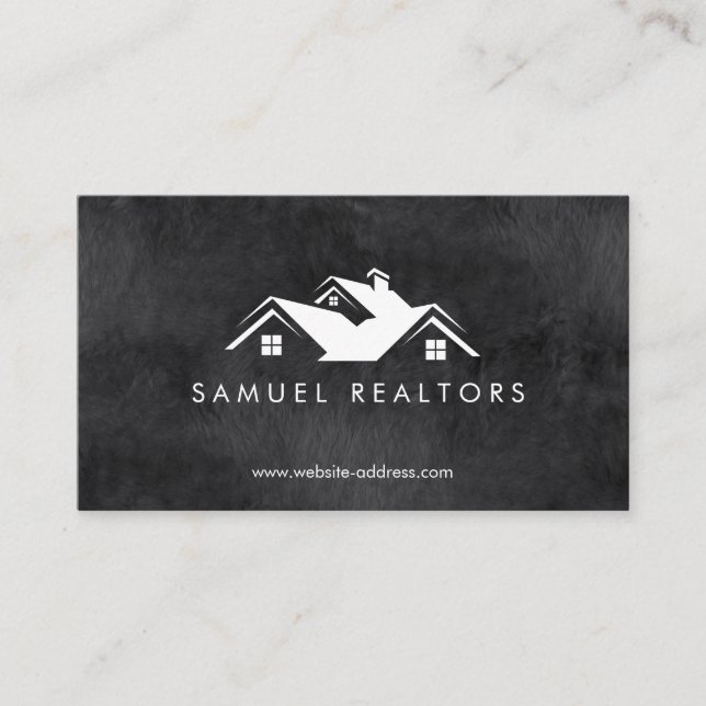 Cartão De Visita Custom Stylish Modern Real Estate Home Logo (Frente)