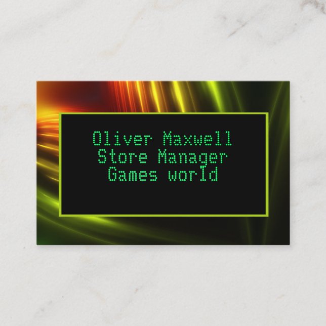 Cartão De Visita Customisable futuristic space abstract business ca (Frente)