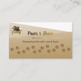Cartão De Visita Customizable Dog & Cat Groomer Contact Card | Edit