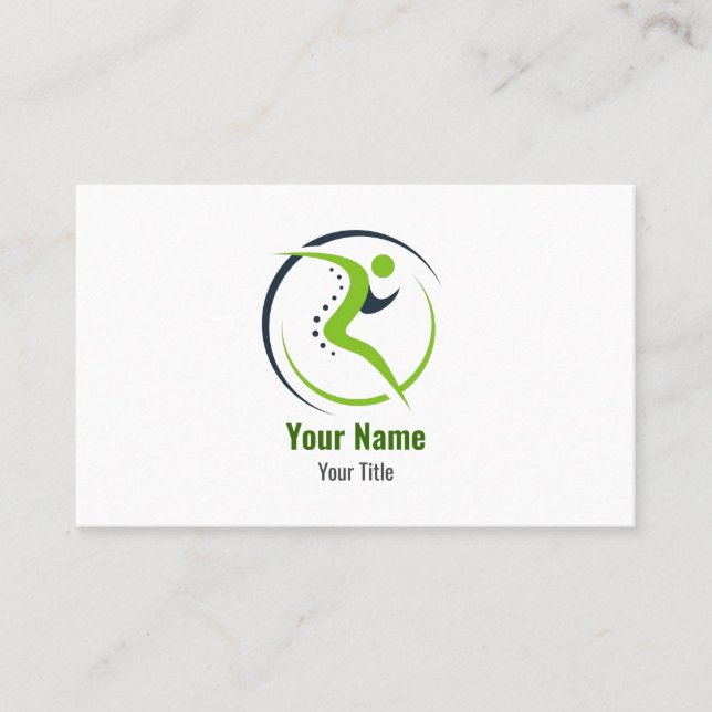 Cartão De Visita Customizable physical therapist physio chiro (Frente)