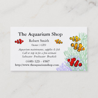Cartão de visita customizável de Clownfish do