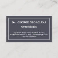 Cartão de visita customizável do ginecologista