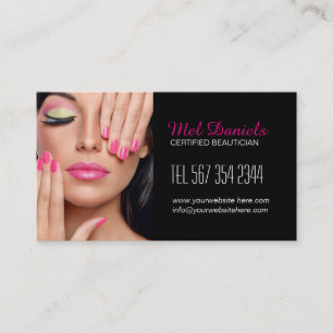 Cartão de visita customizável do maquilhador