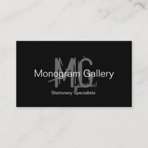 Cartão de visita customizável do monograma do
